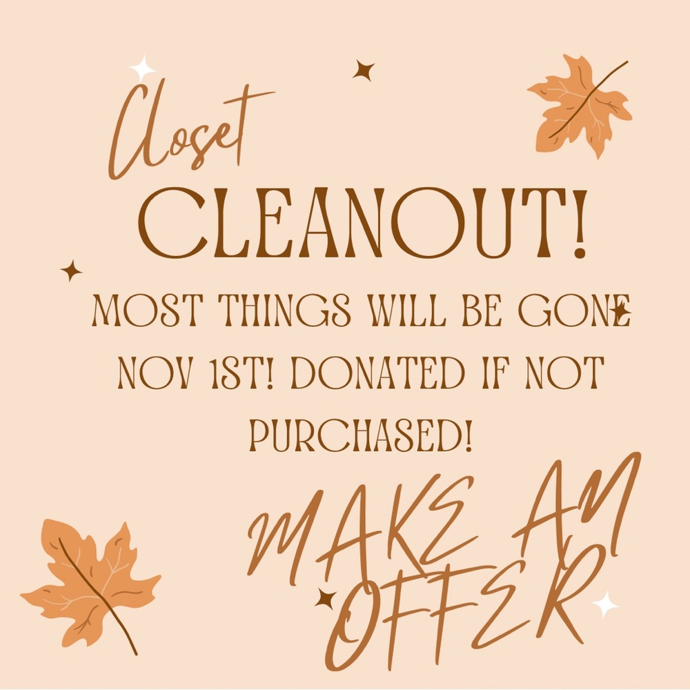 Closet Clean Out!